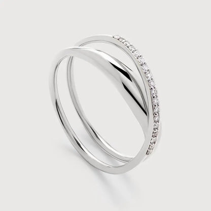 Sterling Silver Nura Wrap Diamond Ring - Lab Grown Diamond