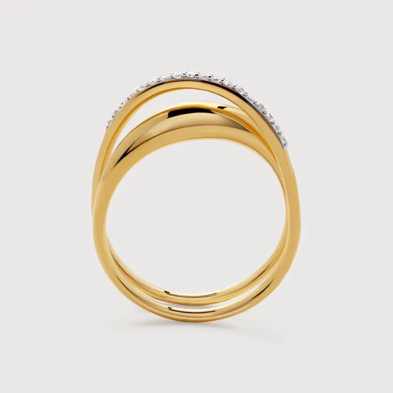 Gold Vermeil Nura Wrap Diamond Ring - Lab Grown Diamond