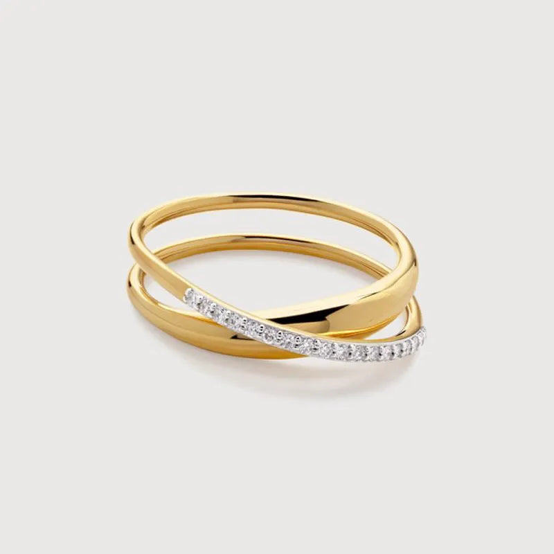 Gold Vermeil Nura Wrap Diamond Ring - Lab Grown Diamond
