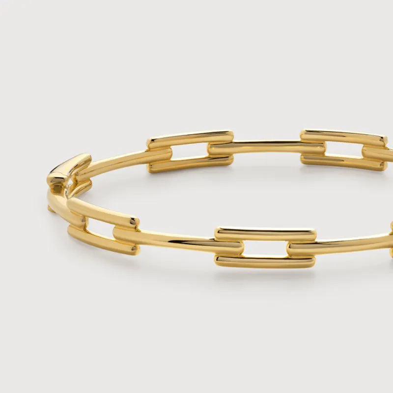 Gold Vermeil Signature Link Slim Bangle