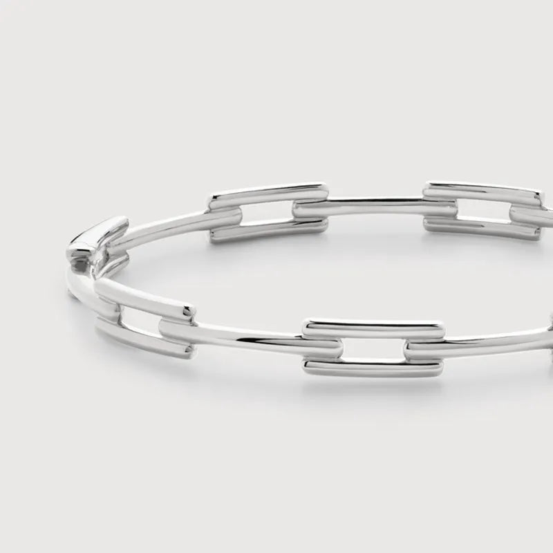 Sterling Silver Signature Link Slim Bangle