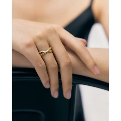Gold Vermeil Heirloom Crossover Ring