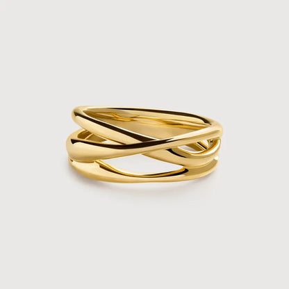 Gold Vermeil Nura Crossover Ring