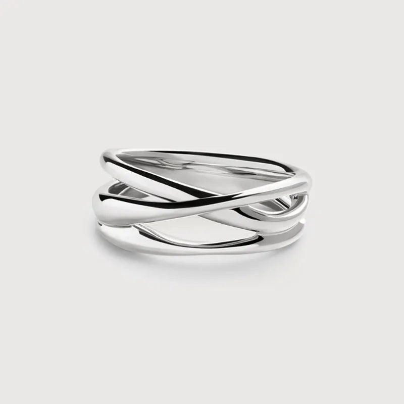 Sterling Silver Nura Crossover Ring