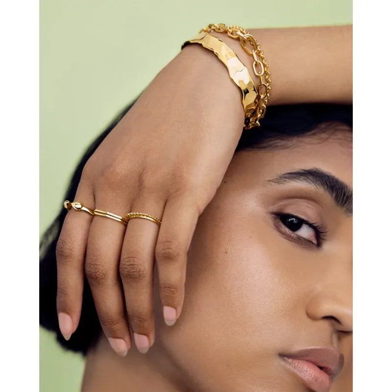 Gold Vermeil Octagon Stacking Ring