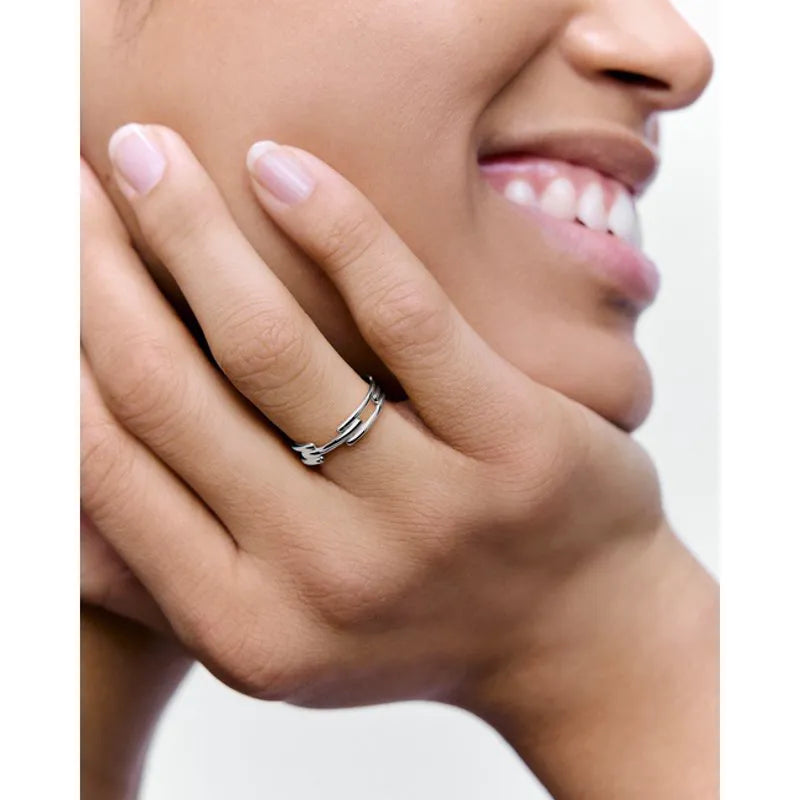 Sterling Silver Signature Link Stacking Ring