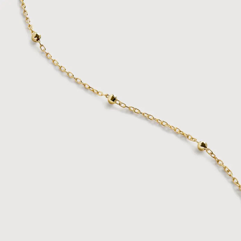 Gold Beaded Chain Bracelet