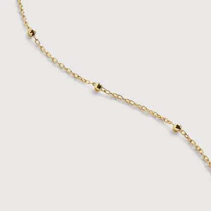 Gold Beaded Chain Bracelet