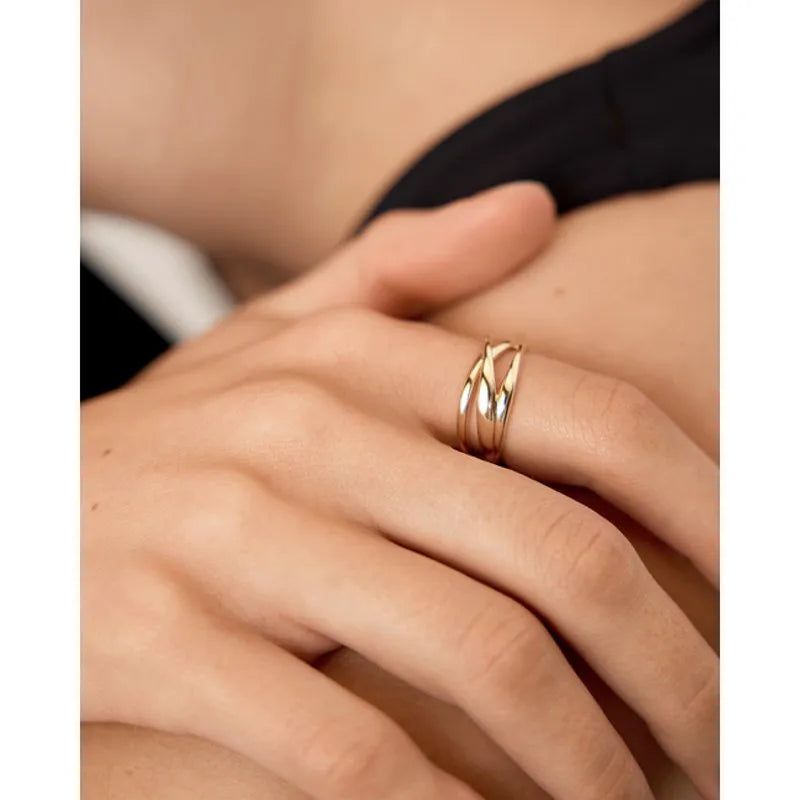 Gold Nura Crossover Ring