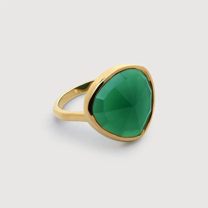 Gold Vermeil MV Siren™ Ring - Green Onyx