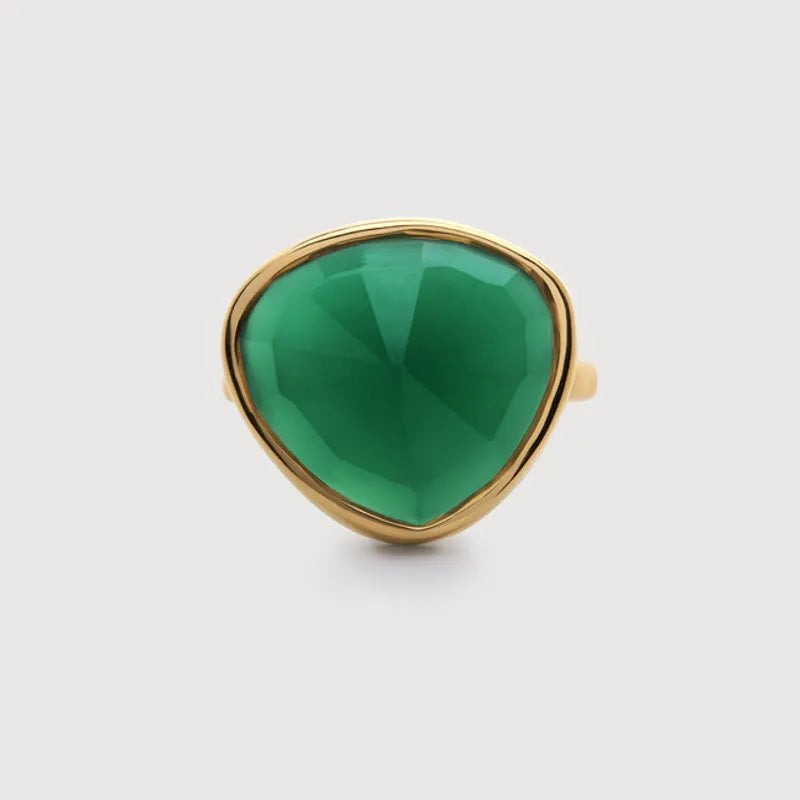 Gold Vermeil MV Siren™ Ring - Green Onyx
