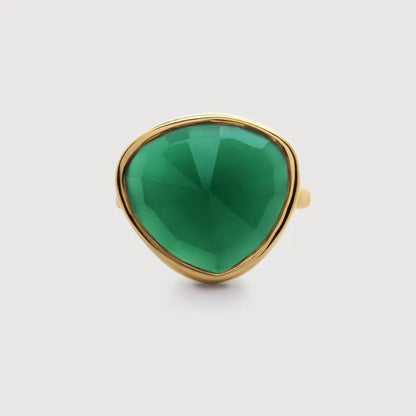 Gold Vermeil MV Siren™ Ring - Green Onyx