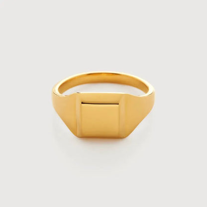 Gold Vermeil Signature Signet Ring