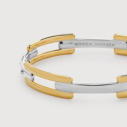 Gold Vermeil Signature Link Mixed Metal Bangle