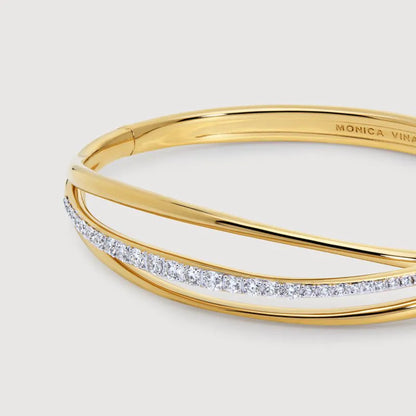Gold Vermeil Nura Wrap Pavé Diamond Bangle - Lab Grown Diamond