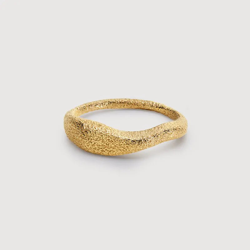 Gold Vermeil Antica Textured Stacking Ring