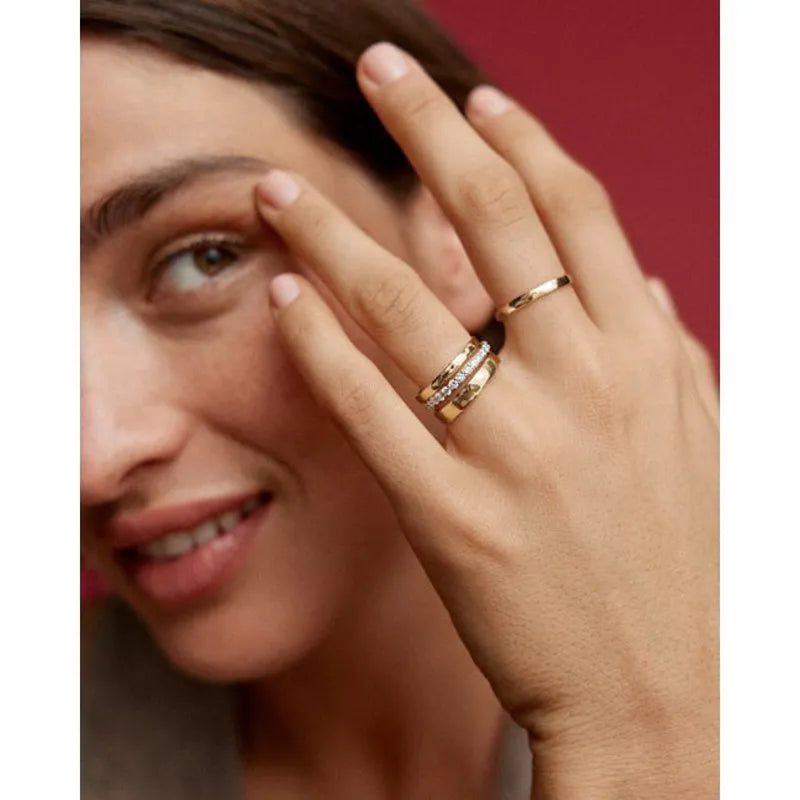 Gold Diamond Eternity Ring 2mm - Lab Grown Diamond