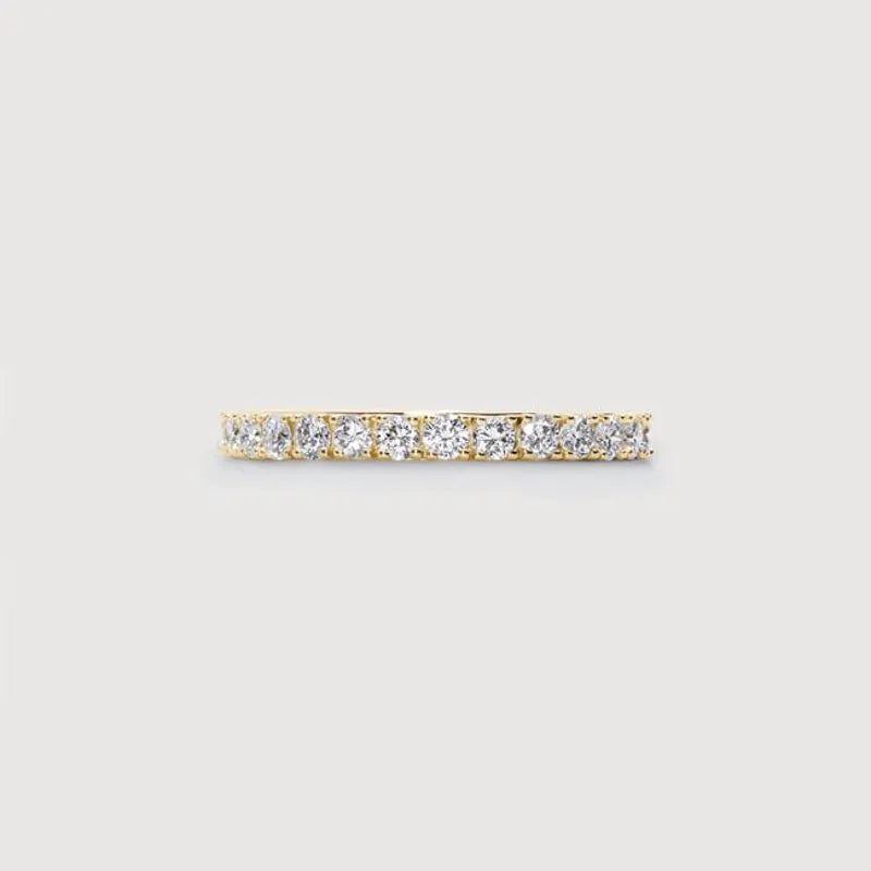 Gold Diamond Eternity Ring 2mm - Lab Grown Diamond