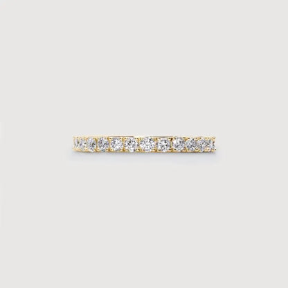 Gold Diamond Eternity Ring 2mm - Lab Grown Diamond