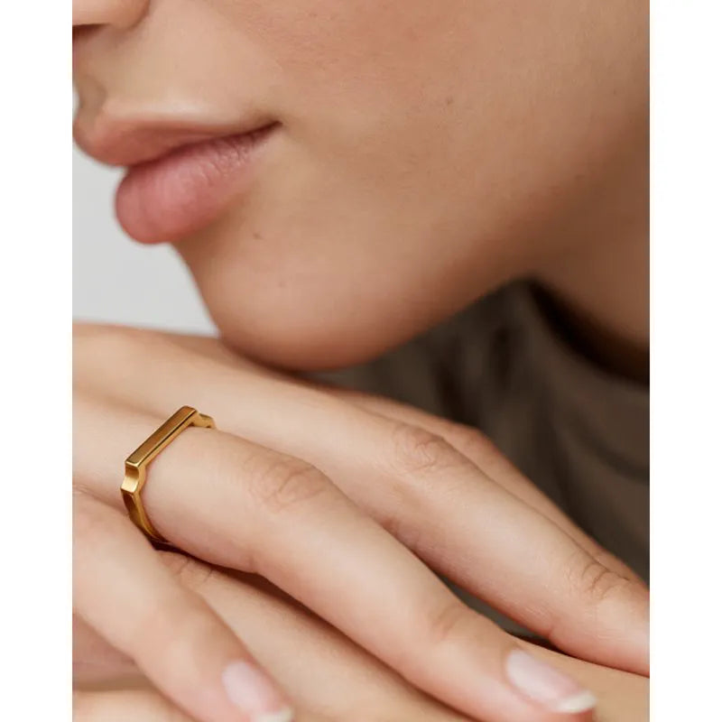 Gold Vermeil Signature Ring