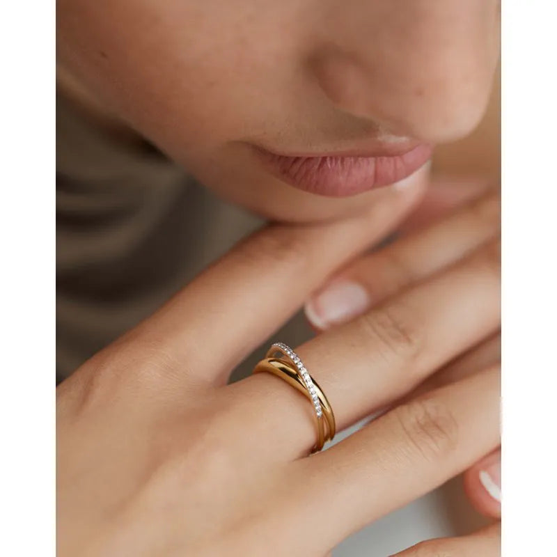 Gold Vermeil Nura Wrap Diamond Ring - Lab Grown Diamond