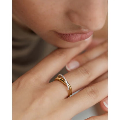 Gold Vermeil Nura Wrap Diamond Ring - Lab Grown Diamond