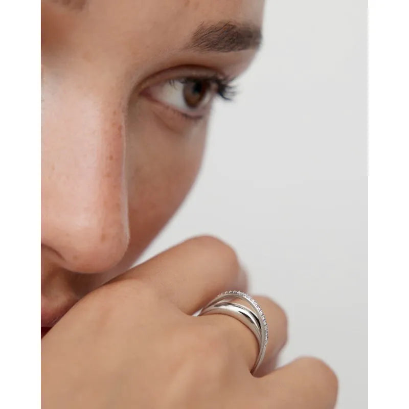 Sterling Silver Nura Wrap Diamond Ring - Lab Grown Diamond