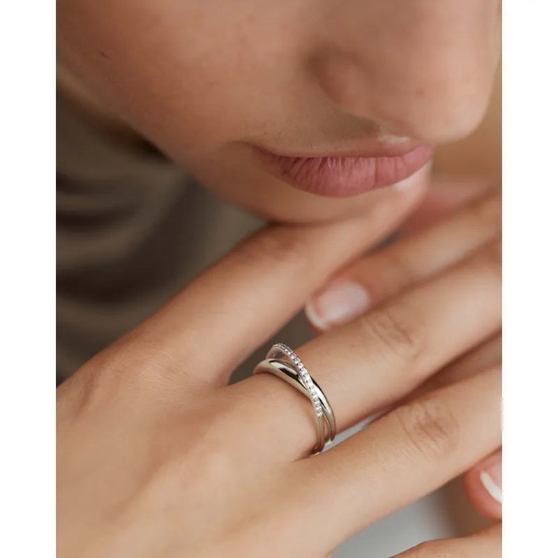 Sterling Silver Nura Wrap Diamond Ring - Lab Grown Diamond