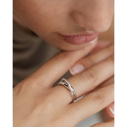 Sterling Silver Nura Wrap Diamond Ring - Lab Grown Diamond