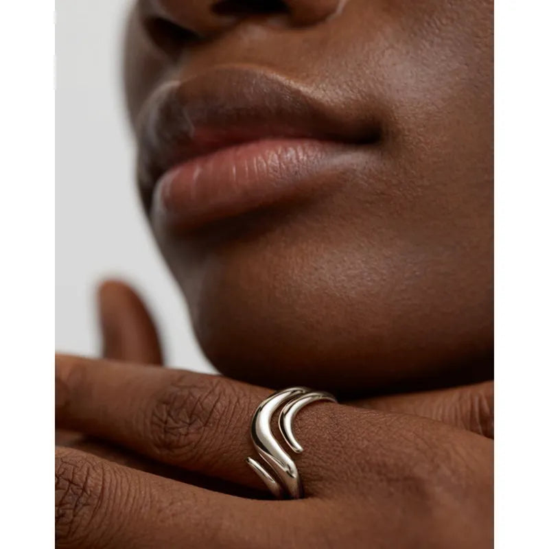 Sterling Silver Swirl Wrap Ring