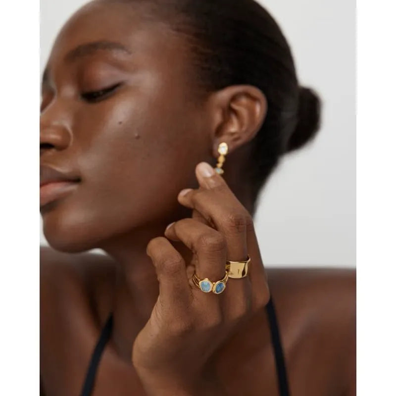 Gold Vermeil Odyssey Gemstone Ring - Moonstone