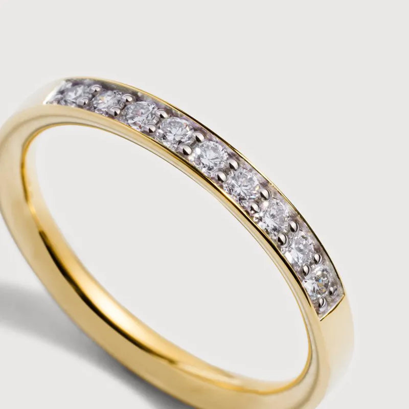 Gold Vermeil Essential Pavé Diamond Ring - Lab Grown Diamond