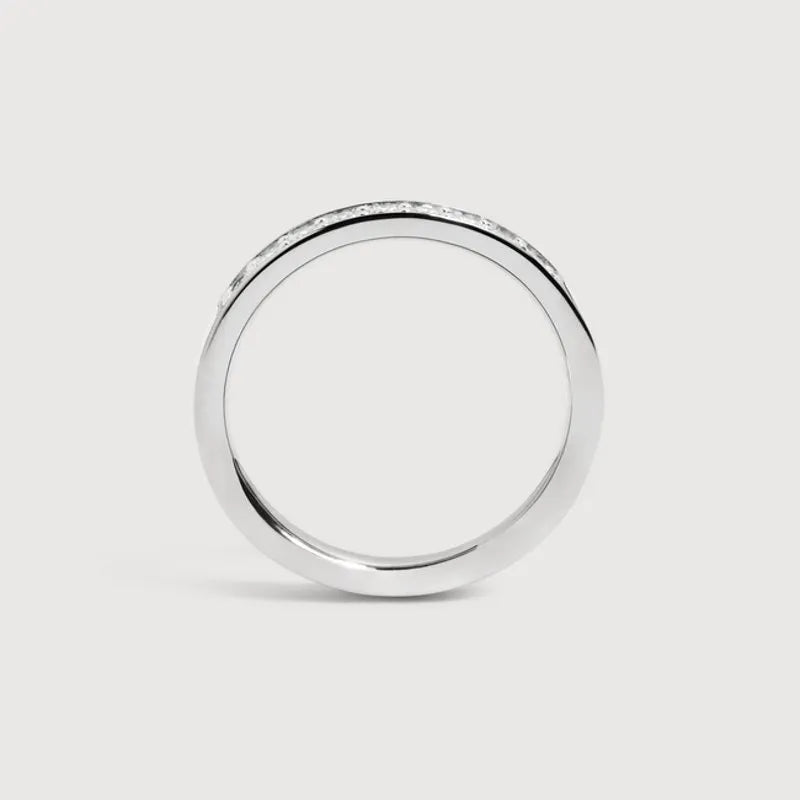 Sterling Silver Essential Pavé Diamond Ring - Lab Grown Diamond
