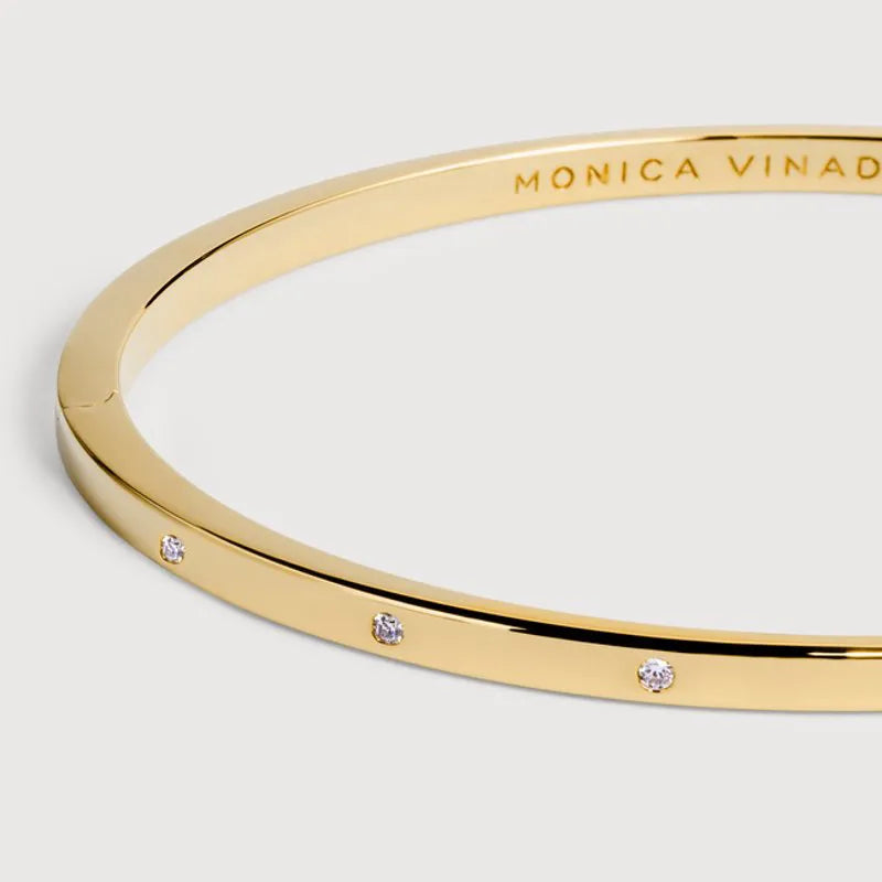 Gold Vermeil Essential Diamond Station Bangle - Lab Grown Diamond