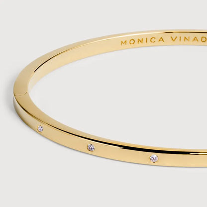 Gold Vermeil Essential Diamond Station Bangle - Lab Grown Diamond