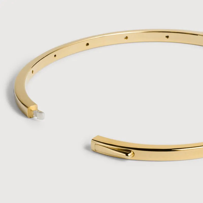 Gold Vermeil Essential Diamond Station Bangle - Lab Grown Diamond