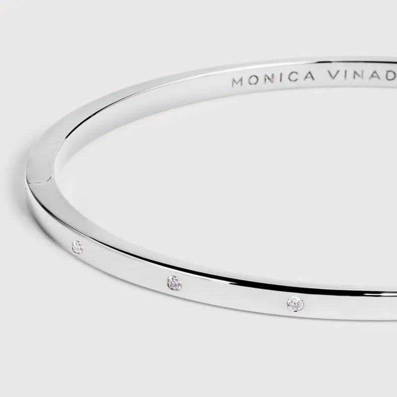 Sterling Silver Essential Diamond Station Bangle - Lab Grown Diamond