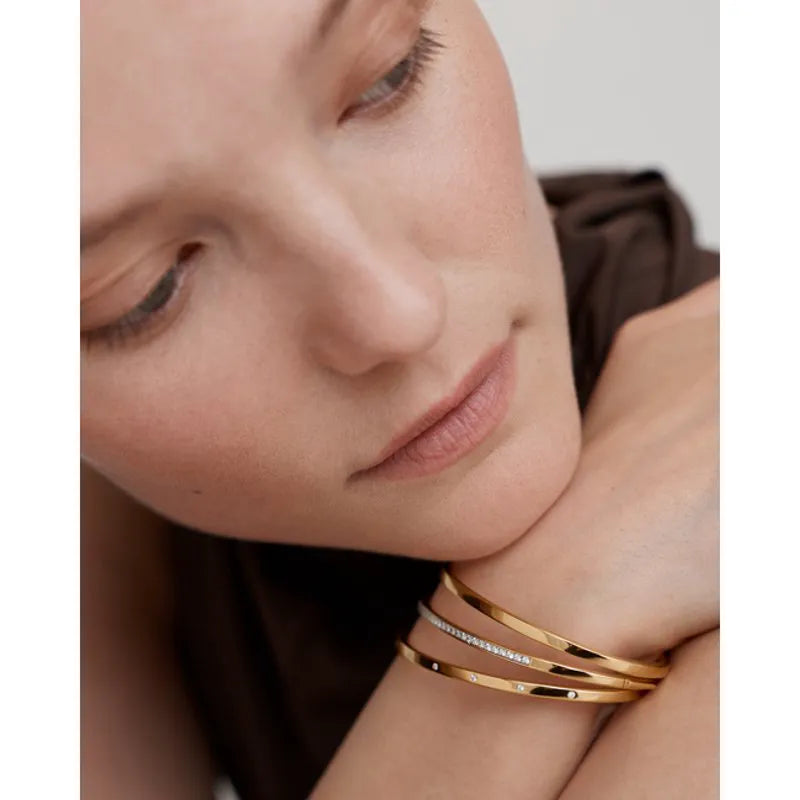 Gold Vermeil Essential Diamond Bangle - Lab Grown Diamond