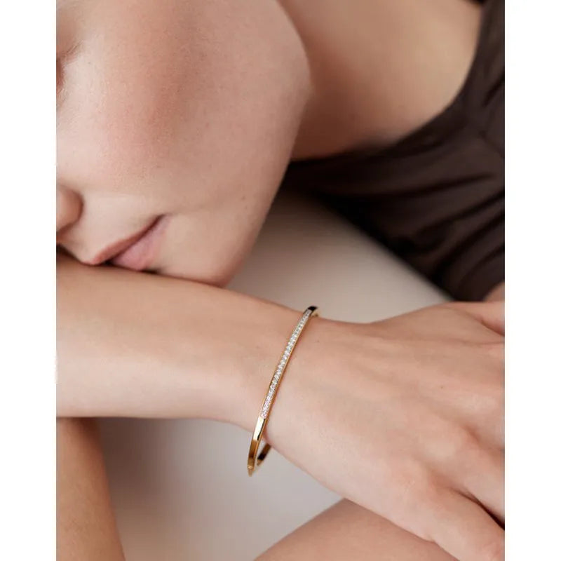 Gold Vermeil Essential Diamond Bangle - Lab Grown Diamond