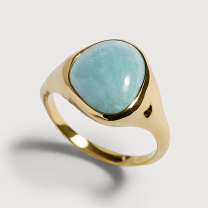 Gold Vermeil Rio Gemstone Ring - Aquamarine