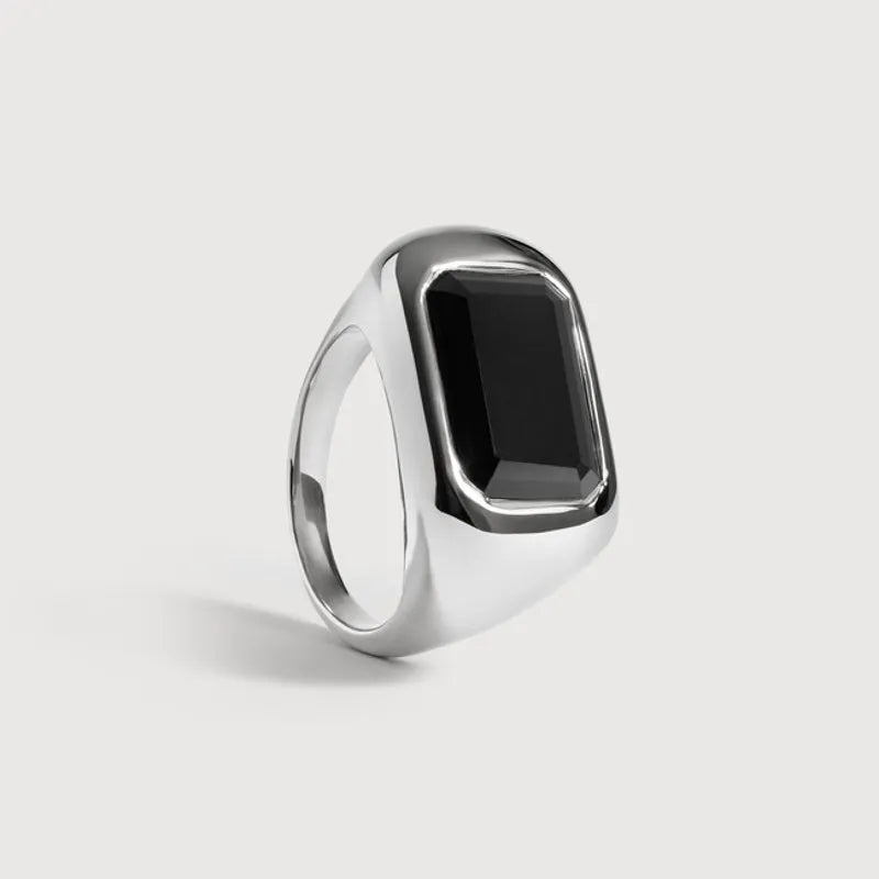 Sterling Silver Power Cocktail Ring - Black Onyx