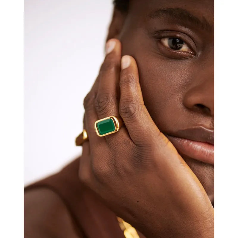 Sterling Silver Power Cocktail Ring - Black Onyx