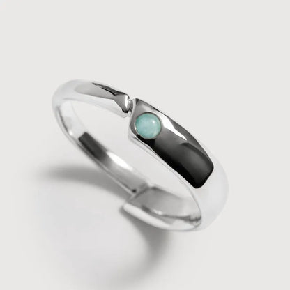 Sterling Silver Amaia Gemstone Stacking Ring - Amazonite