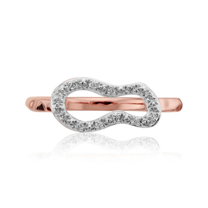 Rose Gold Vermeil Riva Mini Pod Ring - Diamond