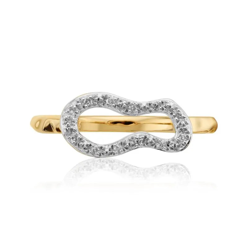 Gold Vermeil Riva Mini Pod Ring - Diamond