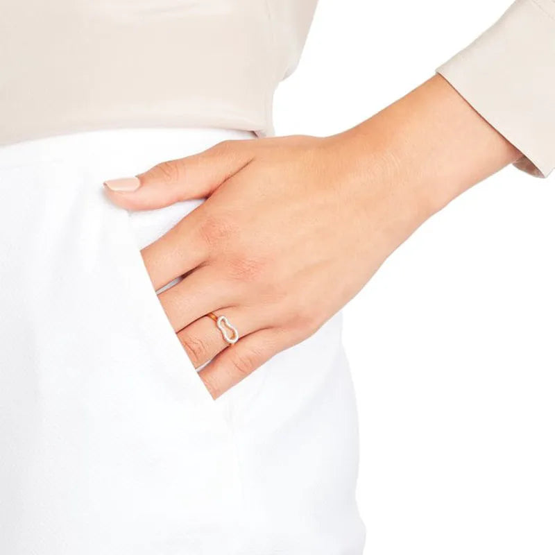 Gold Vermeil Riva Mini Pod Ring - Diamond