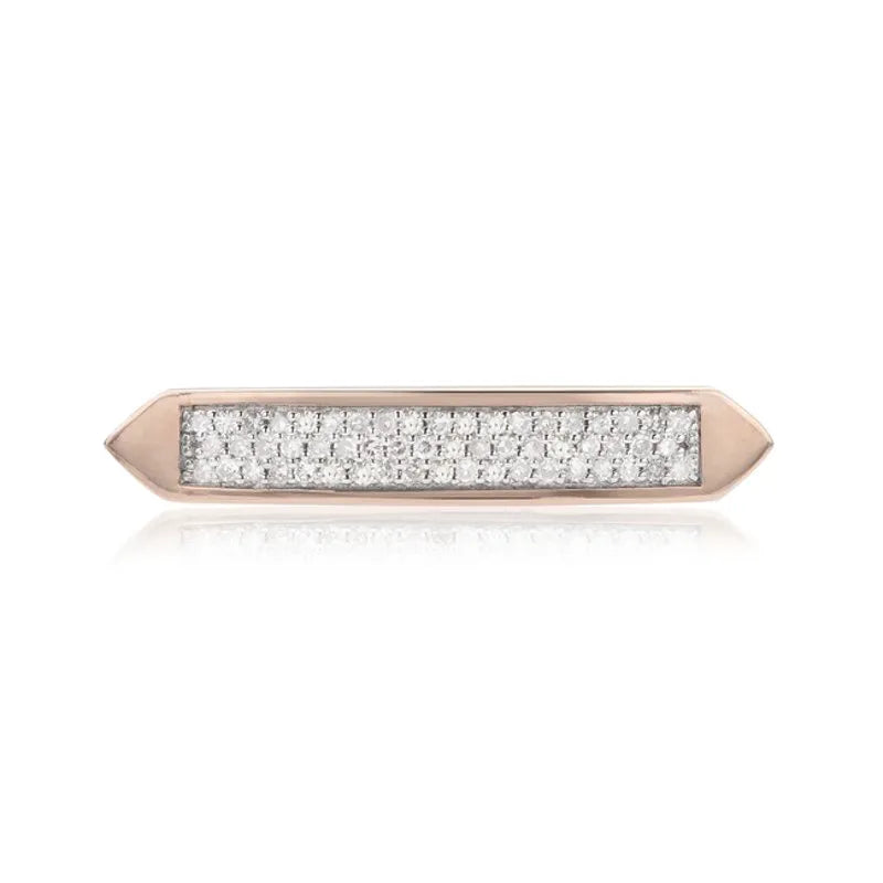 Rose Gold Vermeil Baja Skinny Ring - Diamond