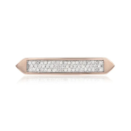 Rose Gold Vermeil Baja Skinny Ring - Diamond