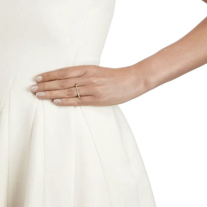 Gold Vermeil Skinny Stacking Ring - Diamond