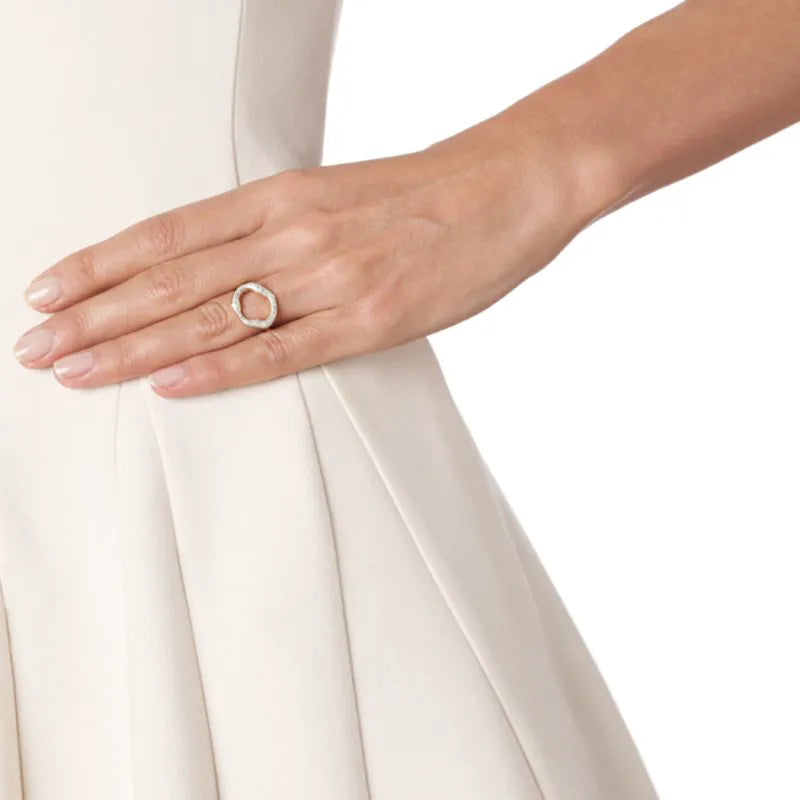 Gold Vermeil Riva Diamond Circle Ring - Diamond